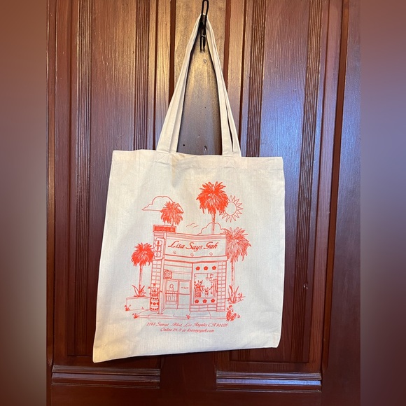 Brand new Lisa Says Gah canvas tote bag Los Angeles Sunset Blvd - Picture 1 of 1